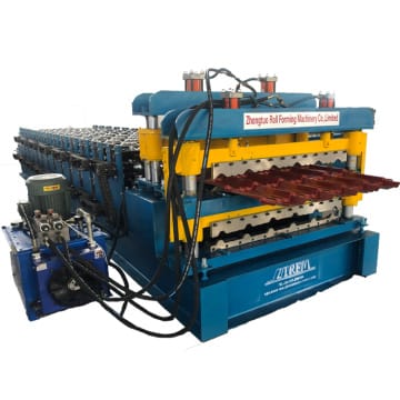 Double layer machine of glazed and IBR tile